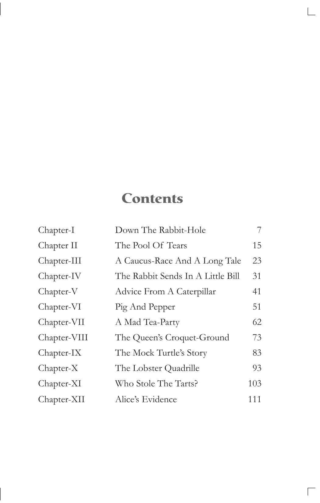 Alice in Wonderland By Lewis Carroll