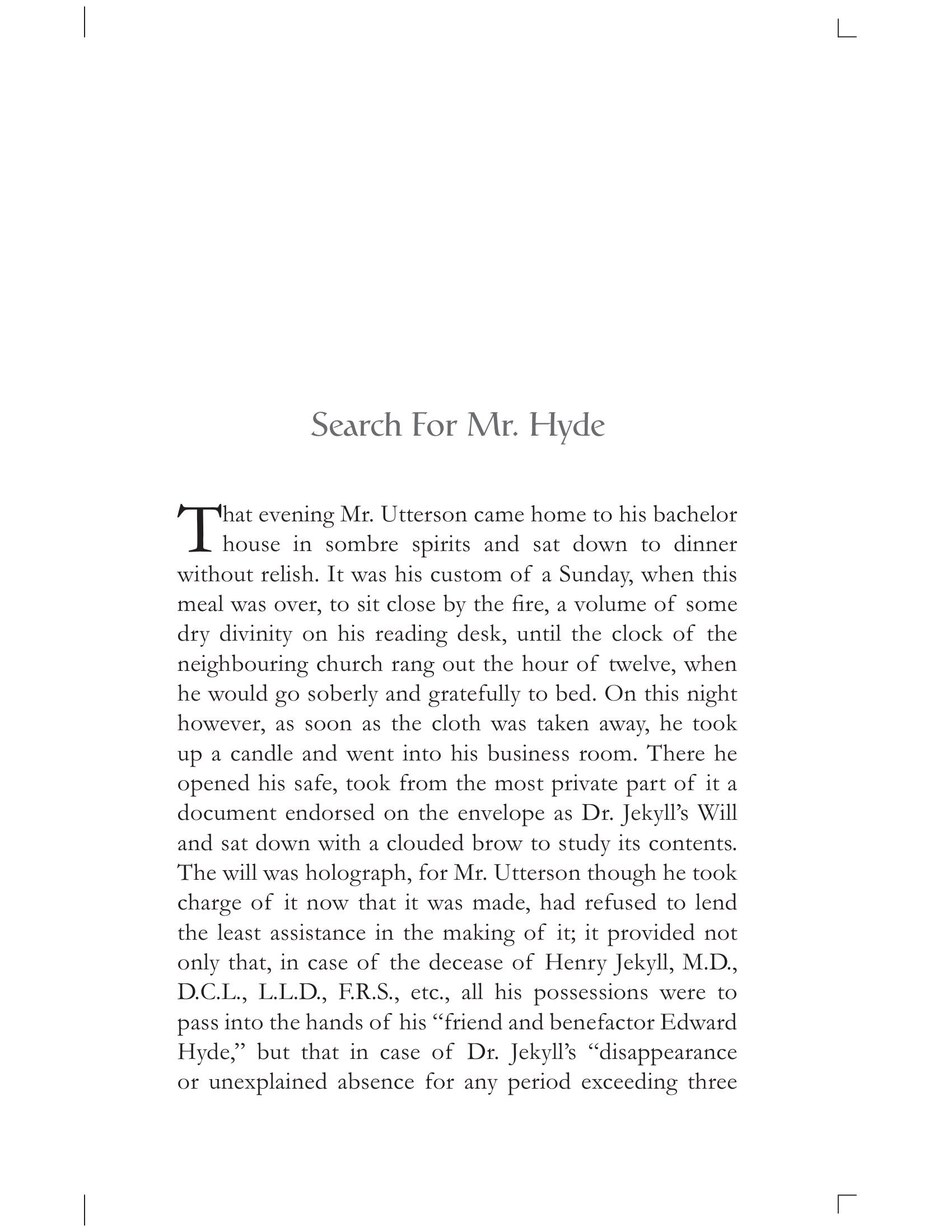 The Strange Case Of Dr.Jekyll By Robert Louis Stevenson