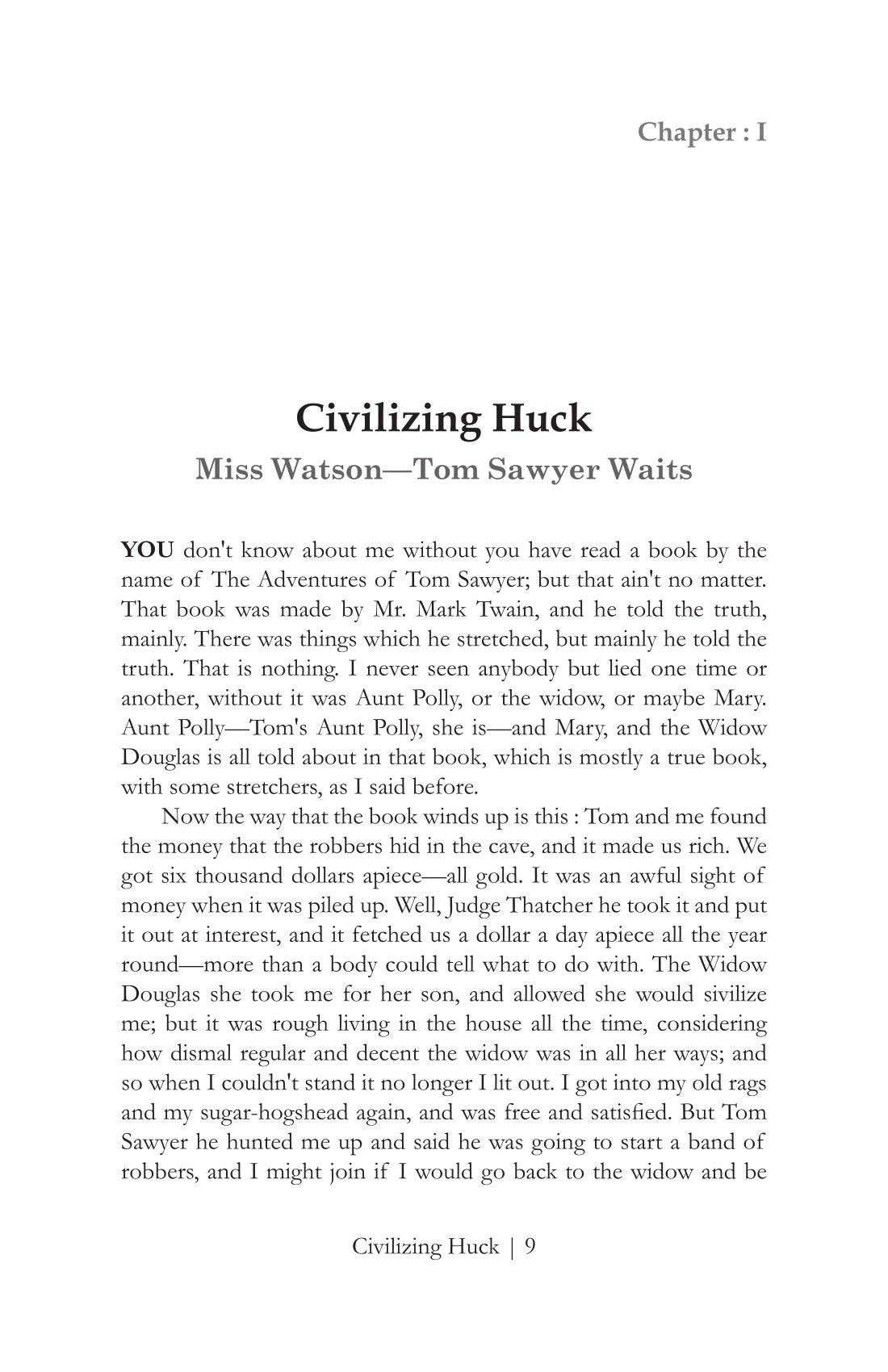 The Adventures Of Huckleberry Finn By Mark Twain