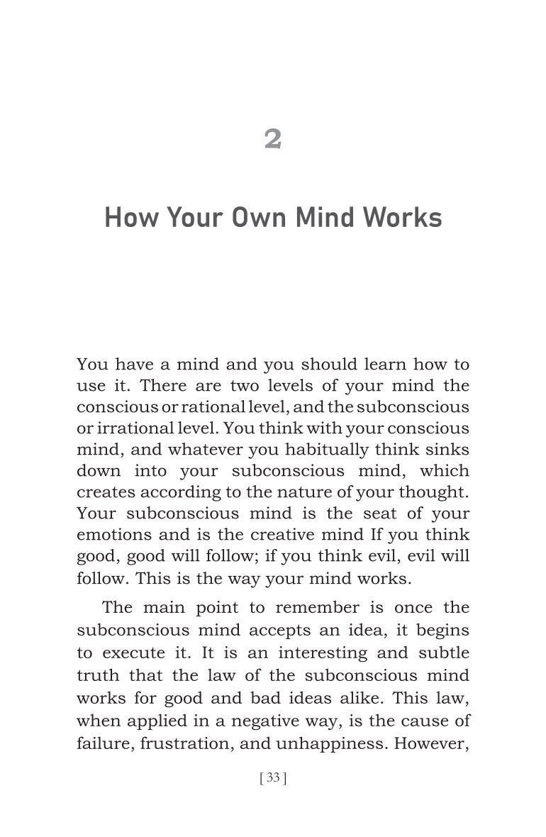 The Power Of Your Subconscious Mind