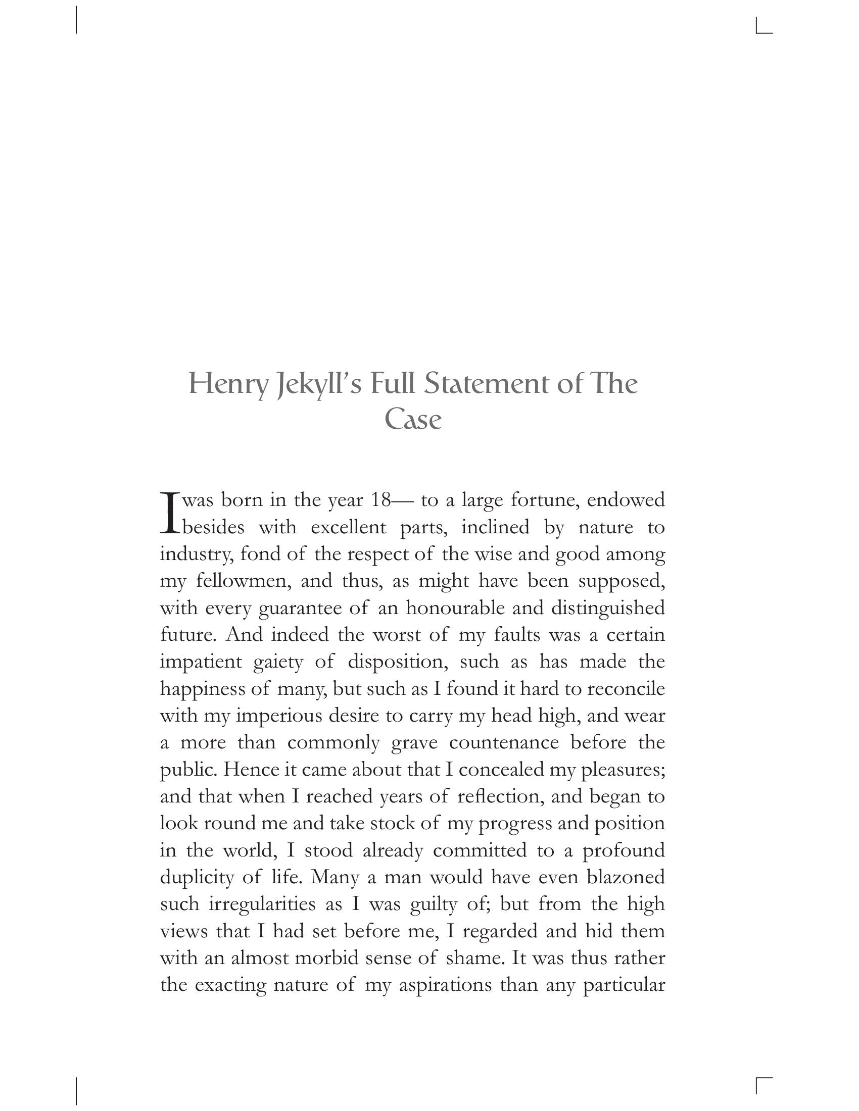 The Strange Case Of Dr.Jekyll By Robert Louis Stevenson