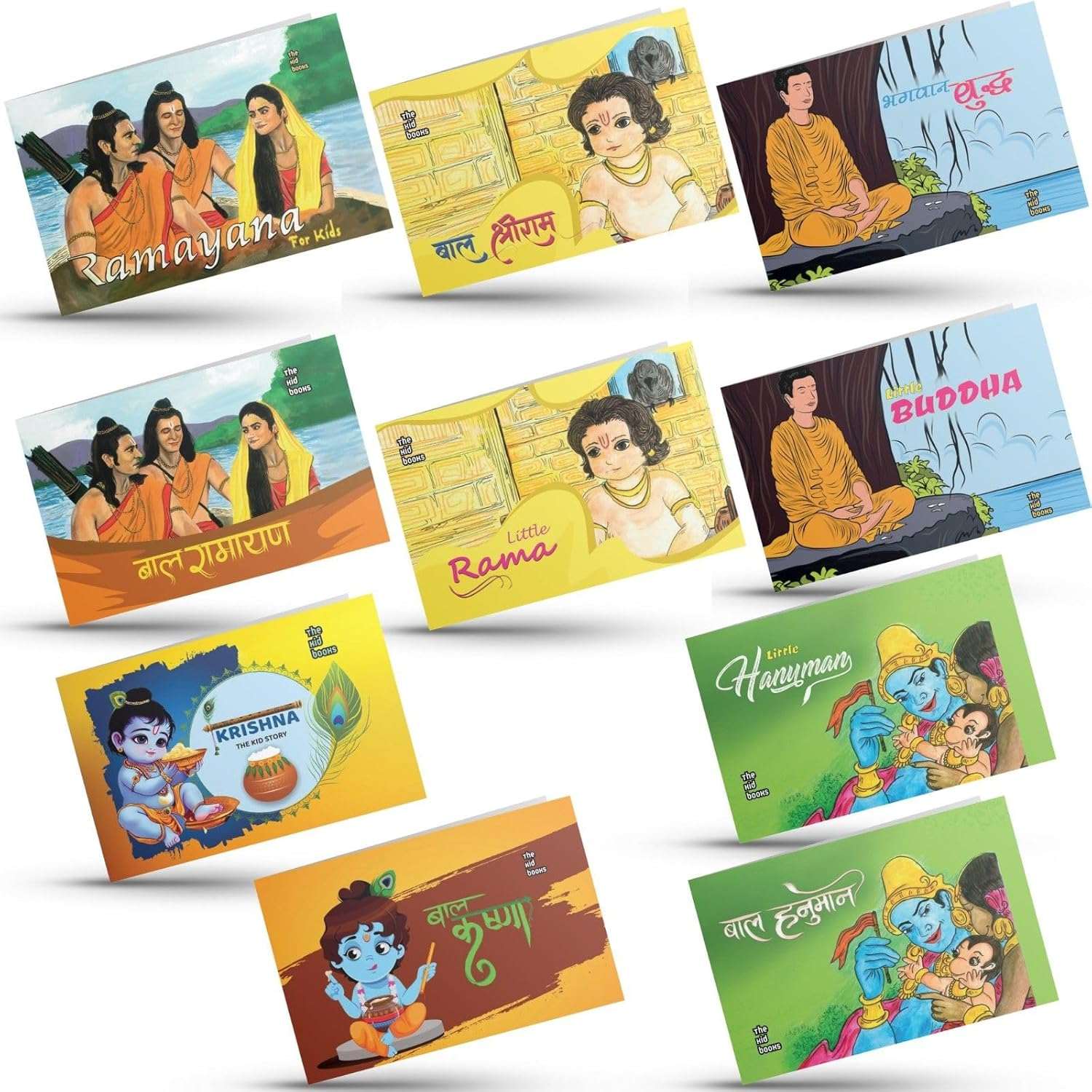 Hindi & English Mythology Books for Kids - Pack of 10