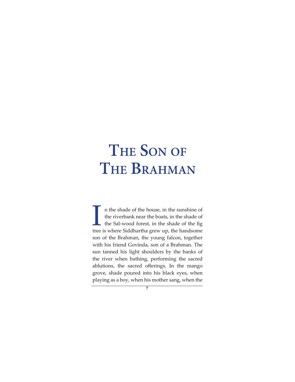 SIDDHARTHA An Indian Tale