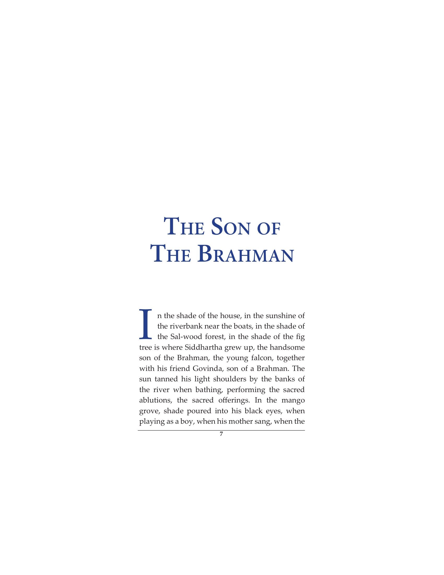 SIDDHARTHA An Indian Tale