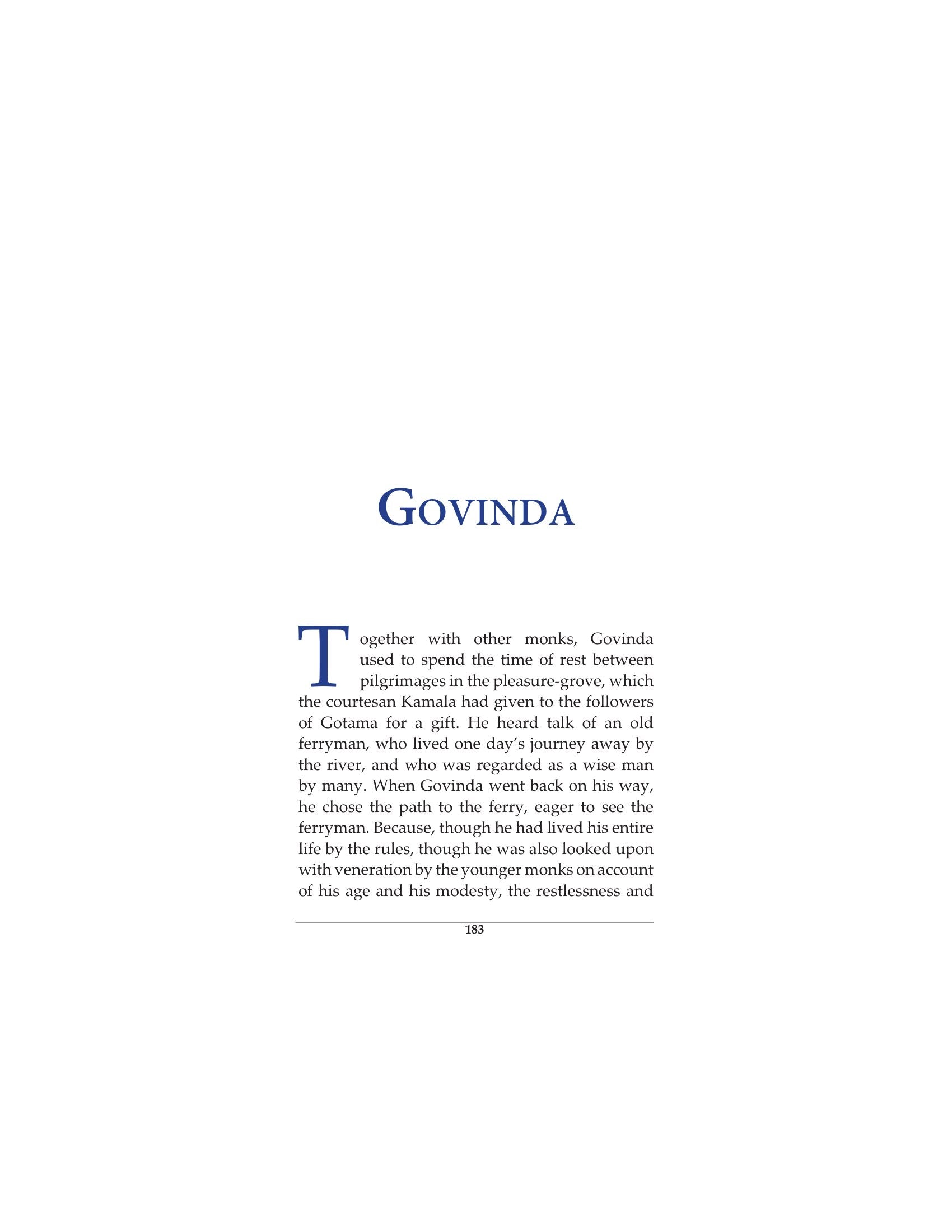 SIDDHARTHA An Indian Tale