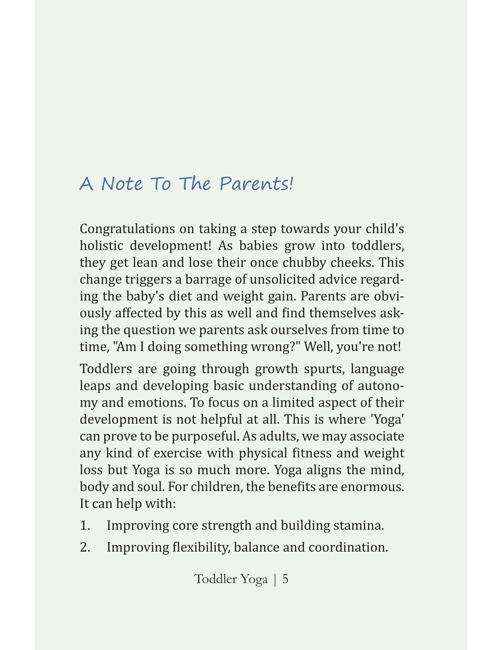 Toddler Yoga By Sanskriti Sharma Singh